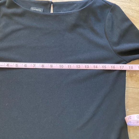 Talbots Black Top with Sleeve detail - Picture 5 of 6